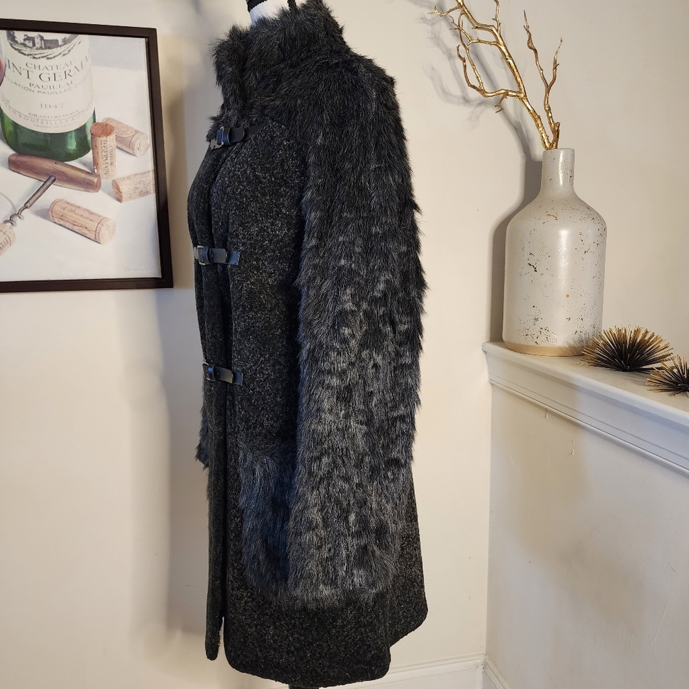 🔥Max Studio Faux Fur Wool Jacket - Picture 11 of 17